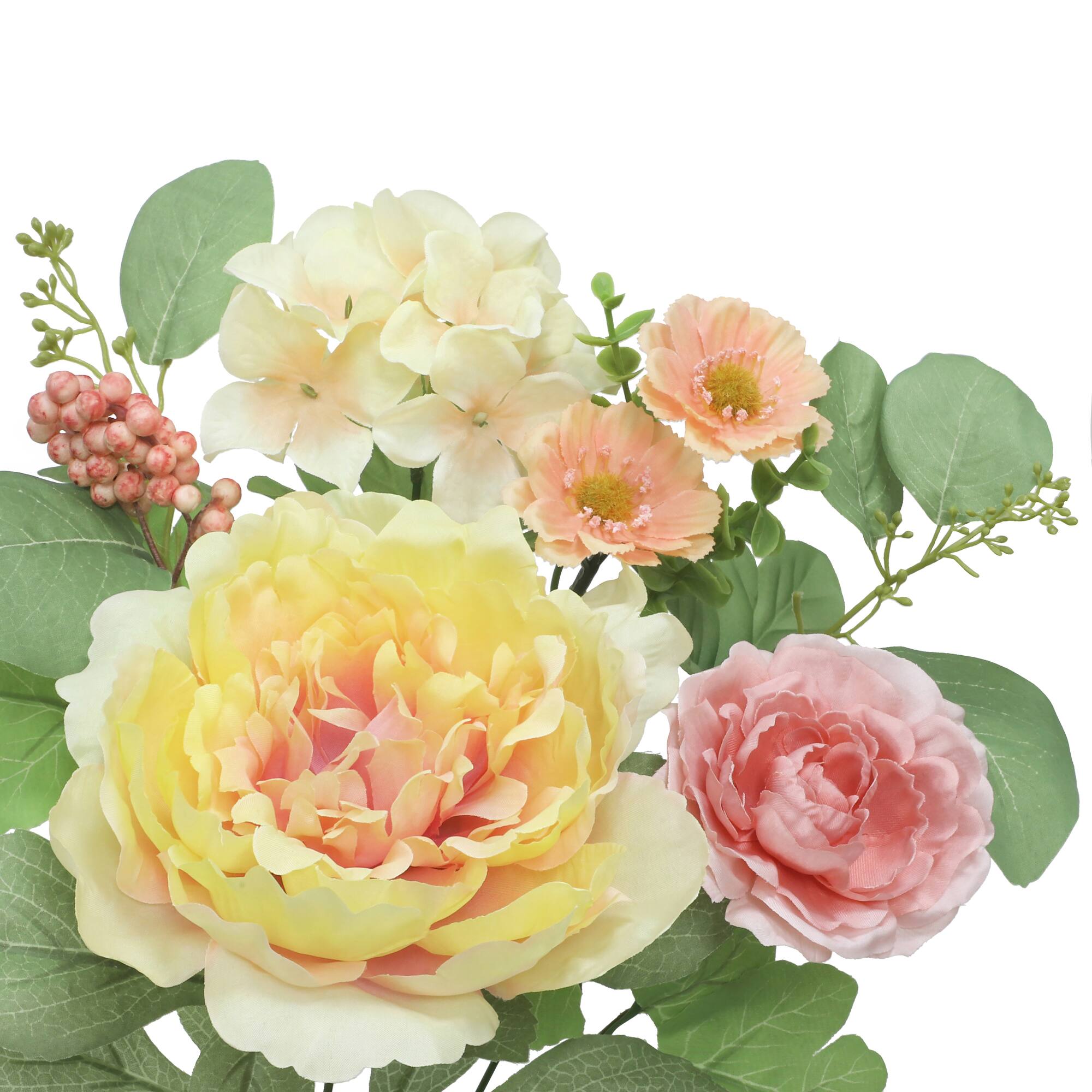 21" Yellow & Pink Peony Mix Deluxe Bush by Ashland®
